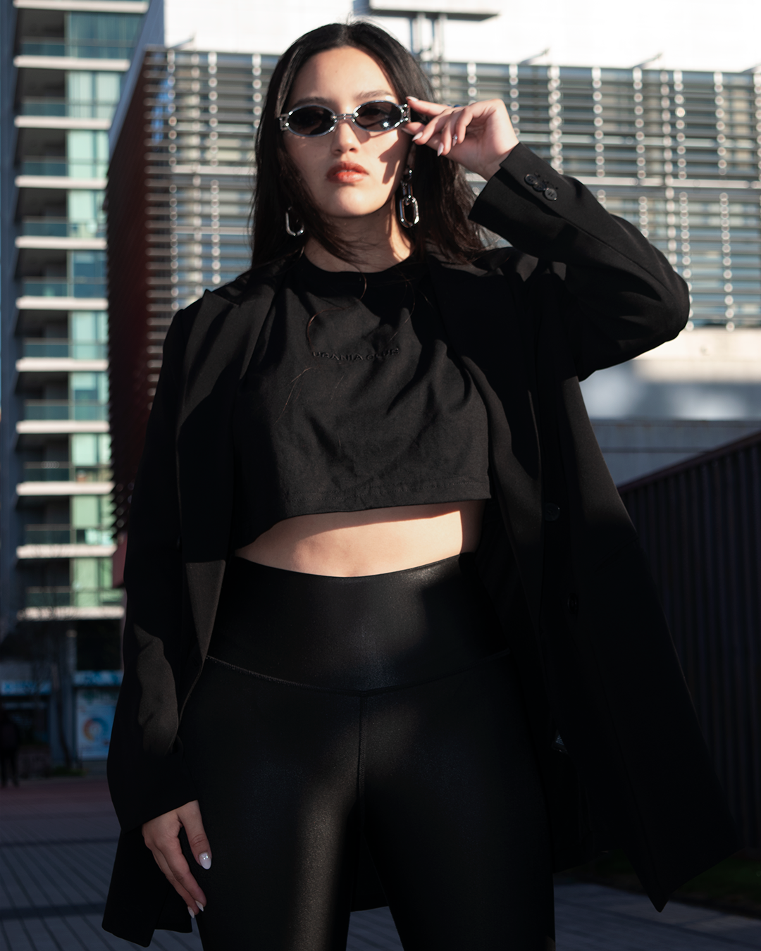 polera crop fit 100% algodón