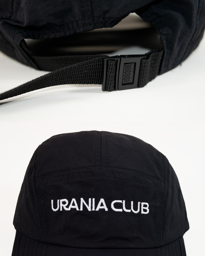 Vista trasera de la gorra impermeable de 5 paneles con ajuste ajustable